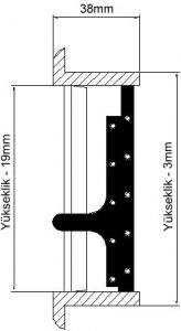 Tik çerçeveli hava çıkış ızgarası