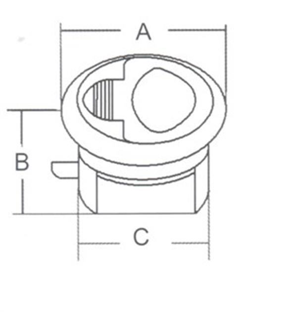 Gömme kulp kilitli 60mm