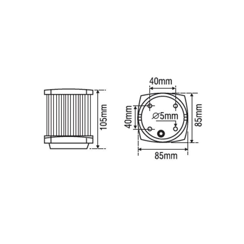 CLASSIC 20 Seyir Feneri Beyaz 360°