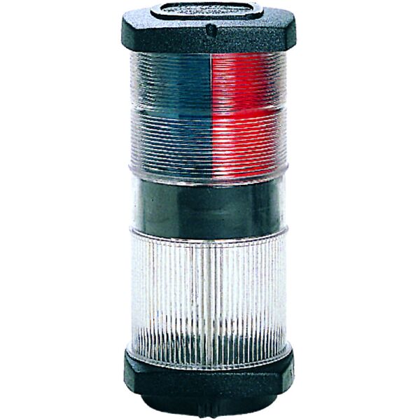 Klasik LED 20 3 Renkli(Kırmızı/Yeşil/Beyaz)+ Çapa feneri, 360°, siyah gövdeli, 12-24V