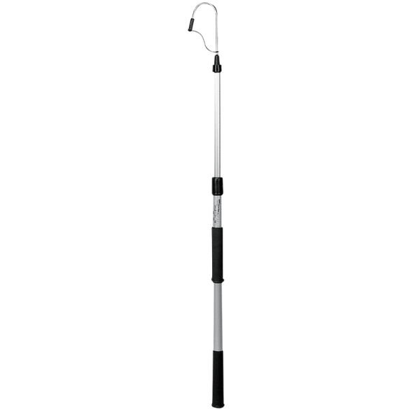 Teleskopik Aluminyum Balık Kancası . Çap Ø30mm, L.830-1240mm & Inox kanca Ø8mm x W.70mm