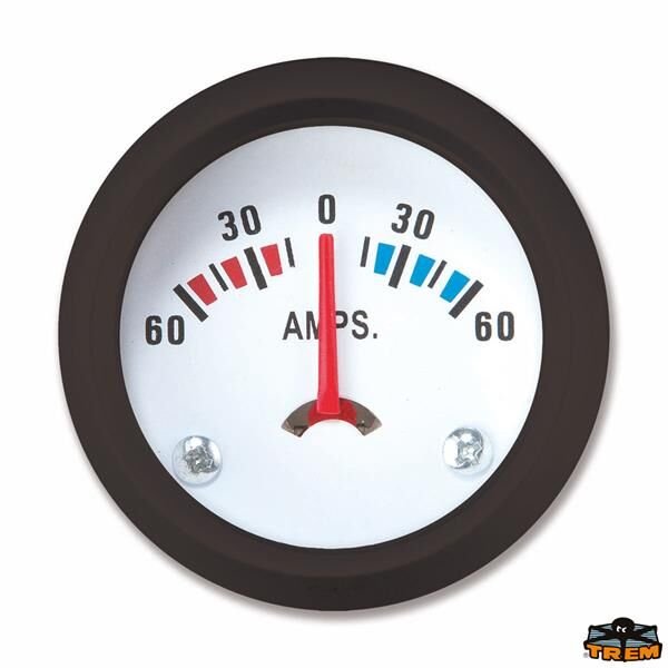 TREM ECO LINE AMPERMETRE.12V.BEYAZ.60-60AMP