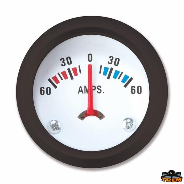 TREM ECO LINE AMPERMETRE.12V.BEYAZ.60-60AMP