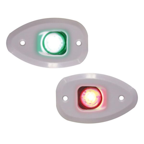 MICRO LED 12 İskele&Sancak 112.5° Feneri, Set, Yüzey mon.,Siyah Göv.,delikli