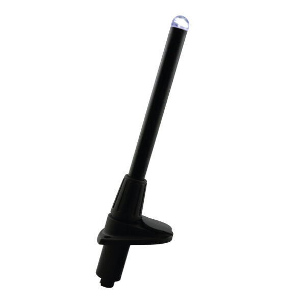 MICRO LED Işıklı Direk Soketli 25cm, Beyaz Işık, Siyah