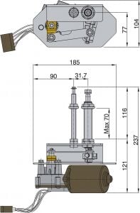 Vetus ağır hizmet tipi silecek sistemi