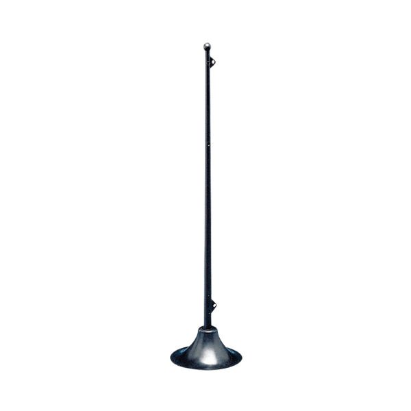 Rubber Base f/Flag Staff w/Suction Cap, Ø92mm,  Black
