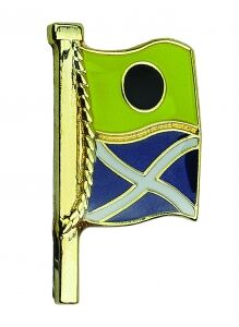 Altın kaplama ve mineli rozet