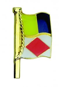 Altın kaplama ve mineli rozet