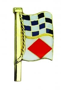 Altın kaplama ve mineli rozet