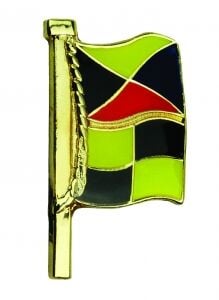 Altın kaplama ve mineli rozet