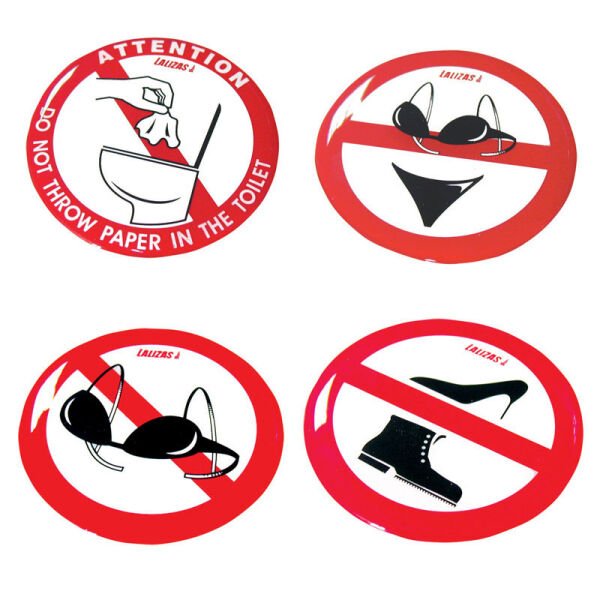 Silikon Etiket 80Mm No Paper İn The Toilet