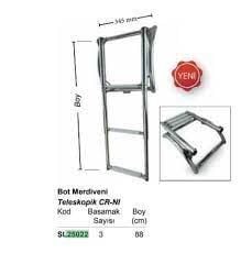 Bot Merdiveni Teleskobik CR-NI Basamak:3 Boy: 88 cm