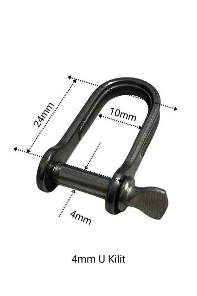 Kilit 4mm - 316 Paslanmaz Optimist ve Laser Makara Montaj Kilidi