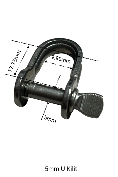 Kilit 5mm - 316 Paslanmaz Optimist ve Laser Makara Montaj Kilidi