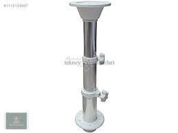 Masa Ayağı Gömme Teleskopik 3 Kademe Alüminyum Beyaz 32 cm-72 cm