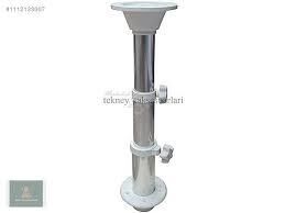 Masa Ayağı Gömme Teleskopik 3 Kademe Alüminyum Beyaz 32 cm-72 cm