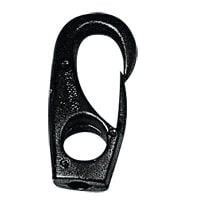 Snap Hook w/Eye Ø10x42mm, f/Ø4mm Cord, Polyam. Black