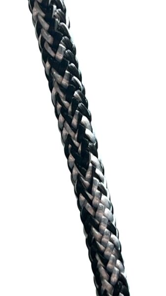 4mm Dyneema Siyah Beyaz Alt Yaka Baskı İpi 1mt