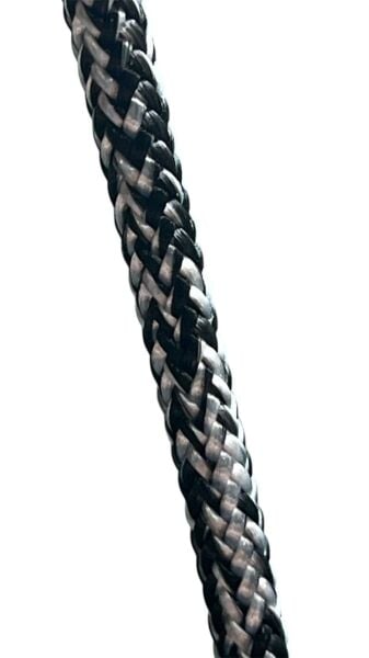 4mm Dyneema Siyah Beyaz Alt Yaka Baskı İpi 1mt