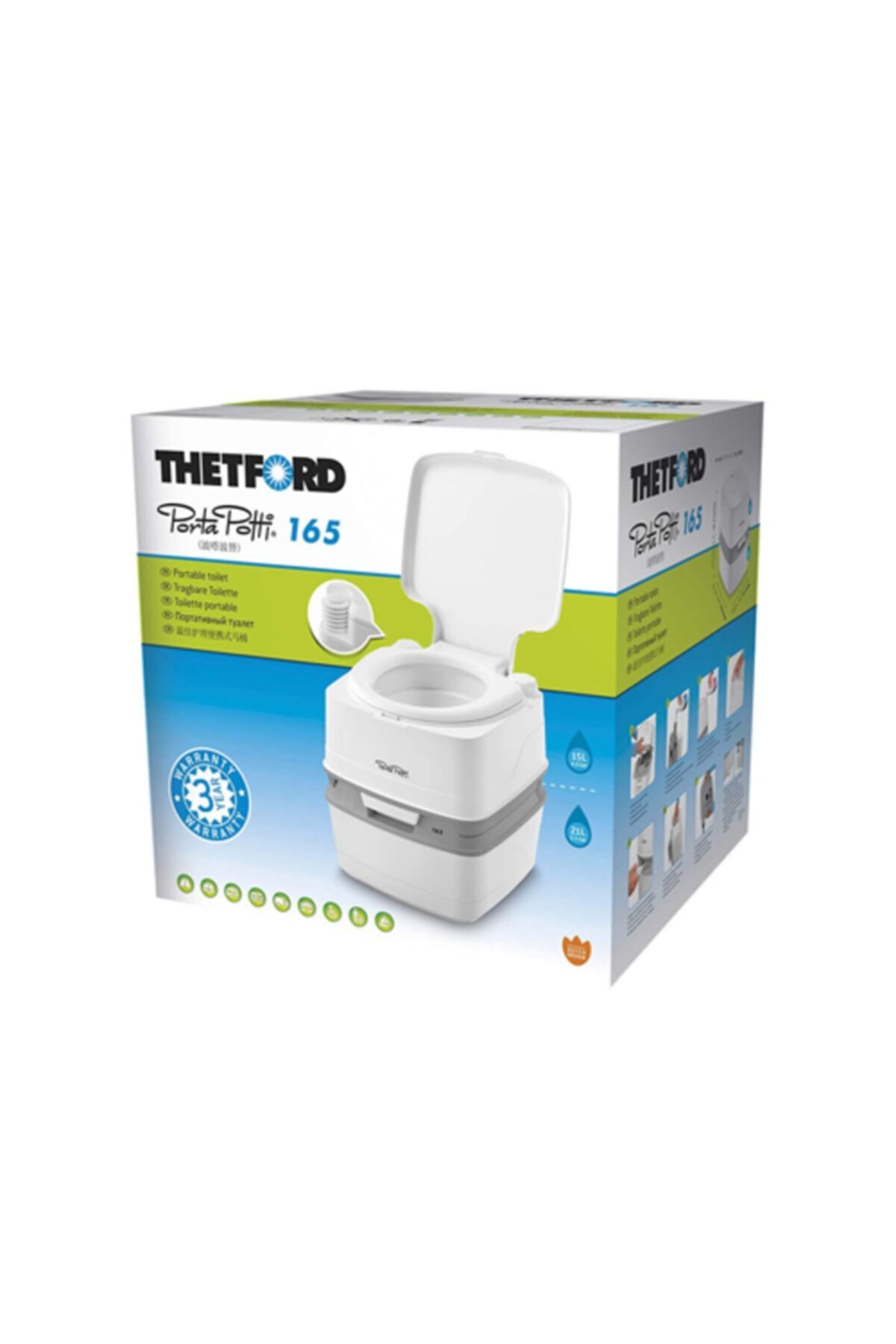 Thetford Porta Potti 165 21lt Atık Tankı, Portatif Tuvalet