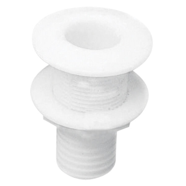 Thru-Hull Fitting 3/4'', w/Hose Barb Ø19mm, White