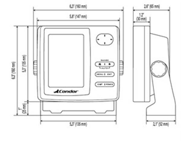 Condor 342 C DC Renkli Ekran Balık Bulucu Türkçe Menü
