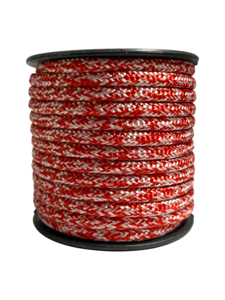 4mm Kırmızı Beyaz Dyneema İp 8mt