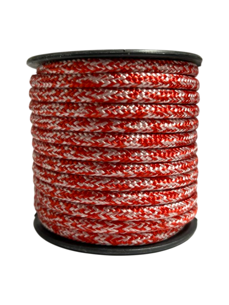 4mm Kırmızı Beyaz Dyneema İp 8mt