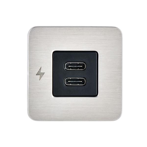 TILE-USB-C/USB-C ŞARJ SOKETİ, SİYAH ÇERÇEVE