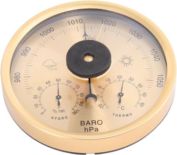 3'ü 1 Arada Duvar Tipi Analog Meteoroloji İstasyonu - Barometre, Termometre ve Higrometre