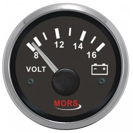Voltmetre Siyah 24V Çap:55mm