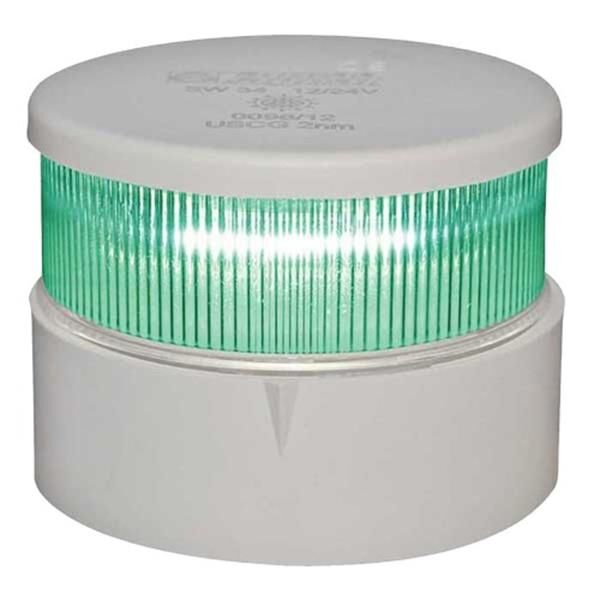 Aqua Signal 34 Serisi 360 Yeşil LED Seyir Feneri 12/24V Beyaz