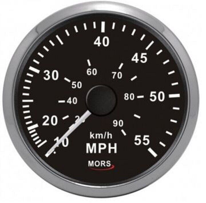 Sürat Göstergesi. 55 Mph. Siyah