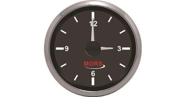 Zaman Saati Siyah 12-24V Çap:55mm