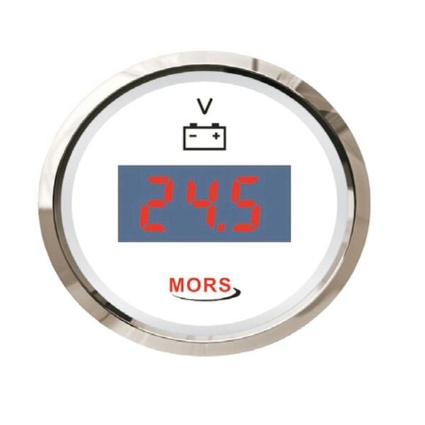 Dijital Voltmetre Göstergesi Beyaz 12-24V 55Mm