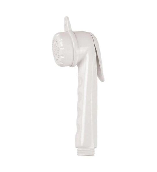 Duş Başlığı, ABS, Uzun, 1/2'' Dişli, Hortumsuz, Beyaz