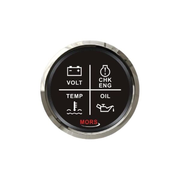 Alarm Seti Göstergesi 4'Lü 12-24 Volt Siyah