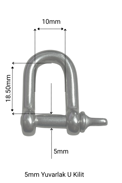 U Kilit Yuvarlak 5 mm
