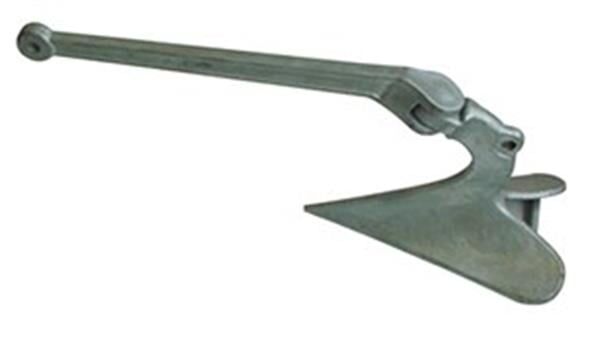 Pulluk tipi çıpa, galvaniz 22KG