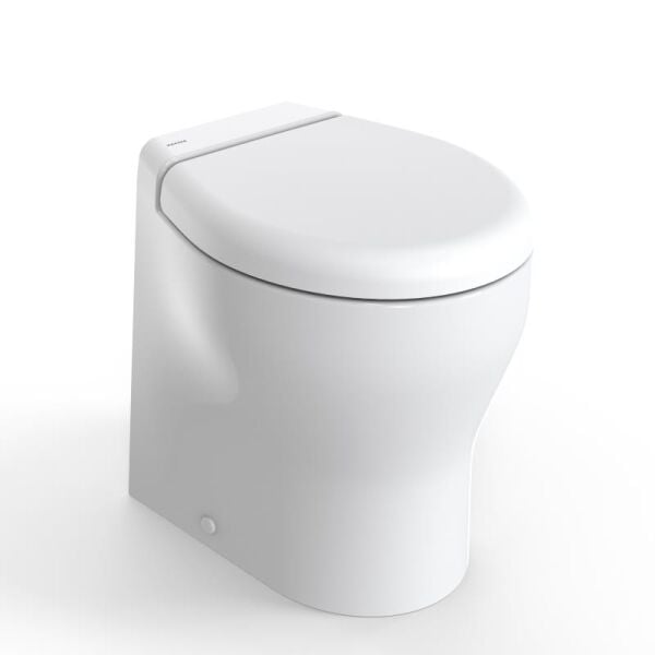 Tecma Elegance 2G Elektrikli Marin Tuvalet 24V – Yavaş Kapanır Kapak Taharet Musluklu