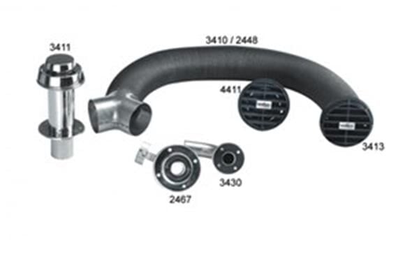 3413, 40 D modeli için sıcak hava çıkış ızgarası, 3 bölmeli