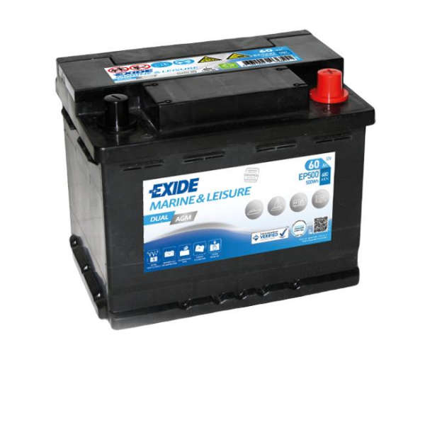 Exide Akü Dual AGM 12V 60AH