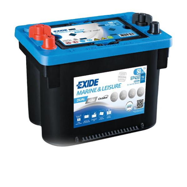 Exide Akü Dual AGM 12V 50AH