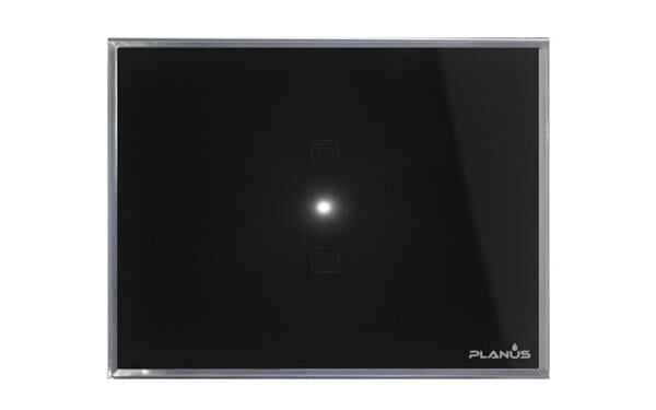 Planus Siyah Full Glass Touch Panel 2 Butonlu