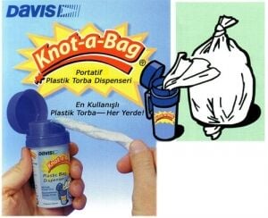 Davis portatif, plastik kutulu torba dispenseri