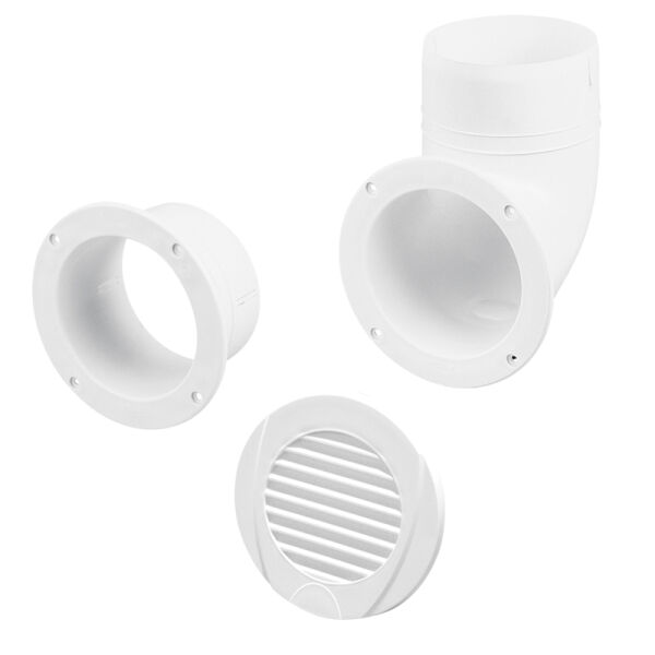Ventilation Shaft Grilles Cover, Ø102mm, White