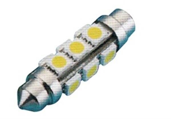 Led sofit ampul 12 ledli 12v24v 10x44mm