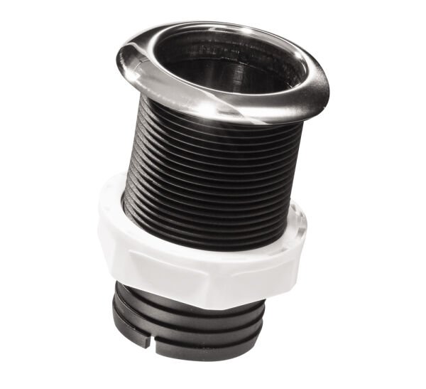 Thru-Hull w/Inox Flange 1 ½'',w/Hose Barb Ø38mm, L117mm