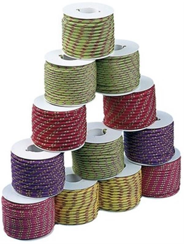 Polyester halat, çok renkli 2.5mm x 22m